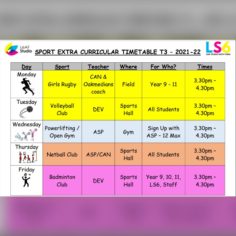 Sports Clubs and Fixtures